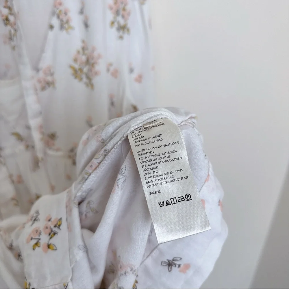 Free People Womens Small Four Mini Dress Floral Long Sleeve - Picture 9 of 13